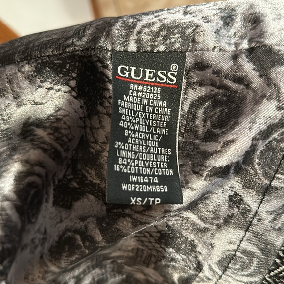 Guess Wool Blend Herringbone Peacoat - XS - Picture 12 of 17